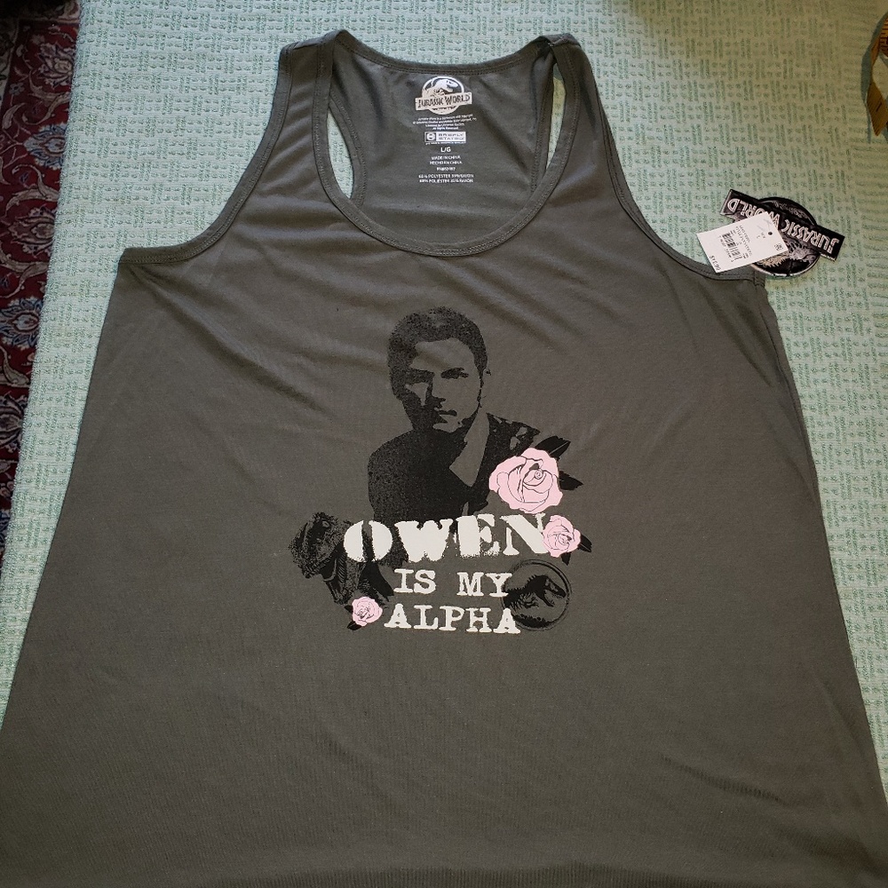 Jurassic World Army‎ Green Sleeveless Shirt